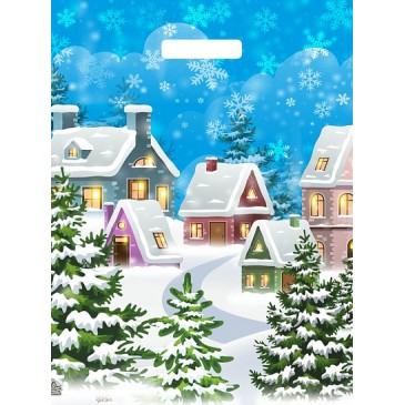 Мешок ПВД п/эт (выр.руч) 45*38 (60мкр) Зимнее утро